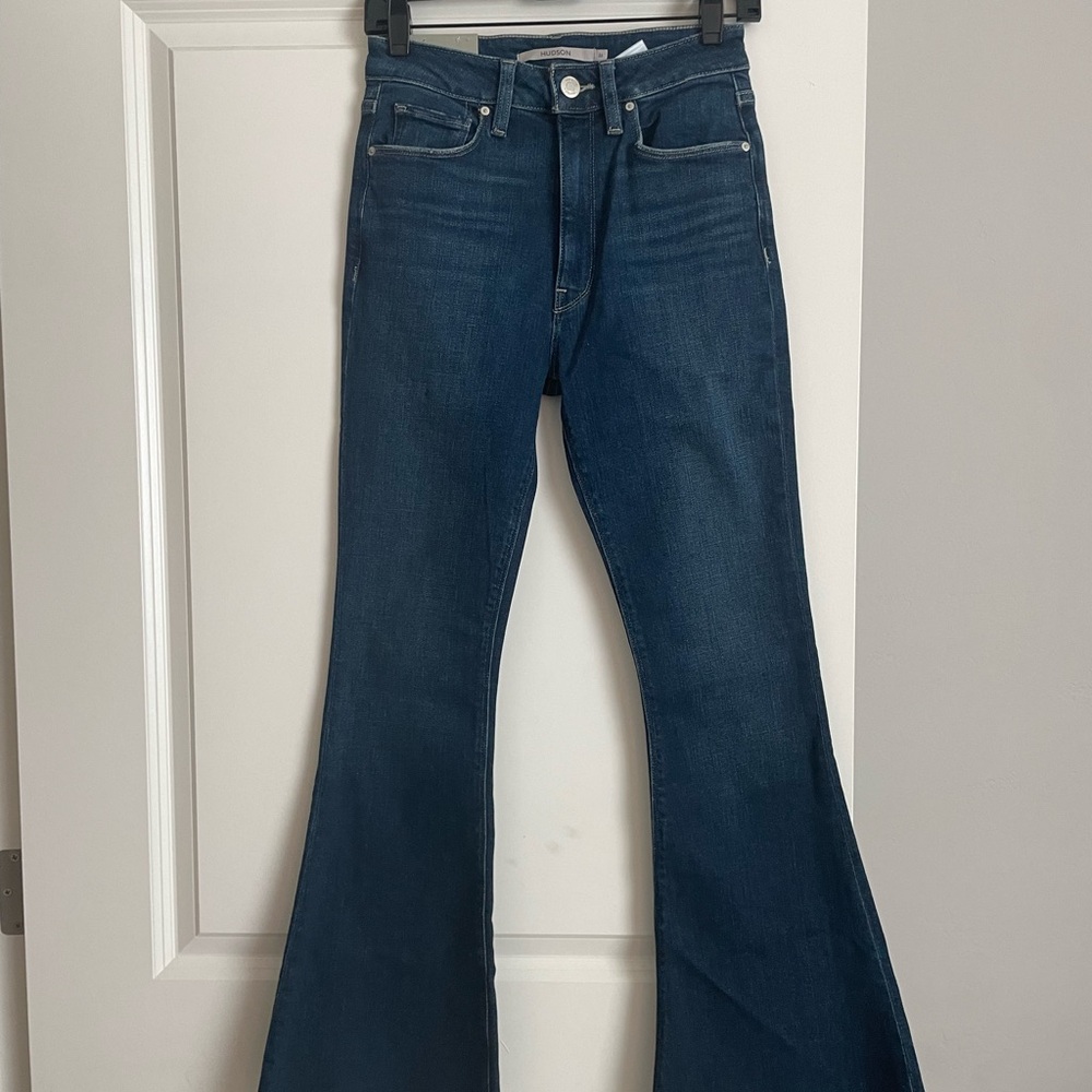 Hudson Jeans Dark Blue Flare Leg Denim